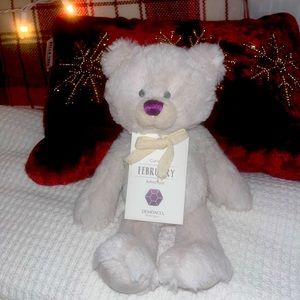February amethyst/Aquarius teddy bear